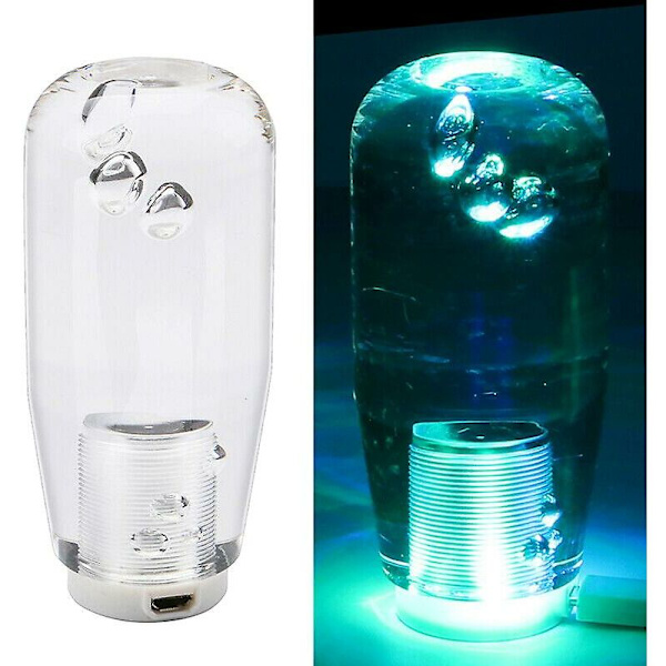 10cm LED RGB-ljus Växelspaksknopp 10cm Transparent Bubbla Växelspak Inkluderar Trådadaptrar Universal