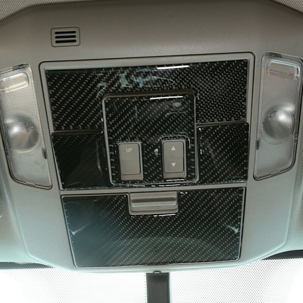 Fiber Læselys Panel Cover Trim Sticker til -2014-2021 (Sort)