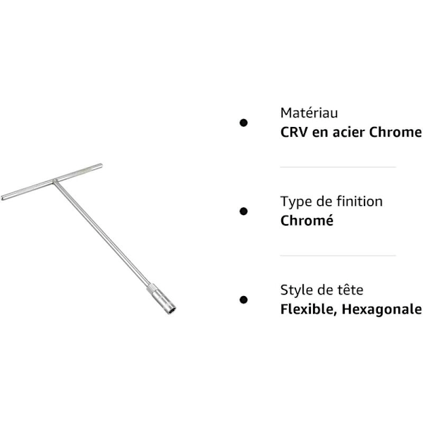 x SENRISE 13mm Hex T-formet Lang Sokkelnøkkel, Sølv