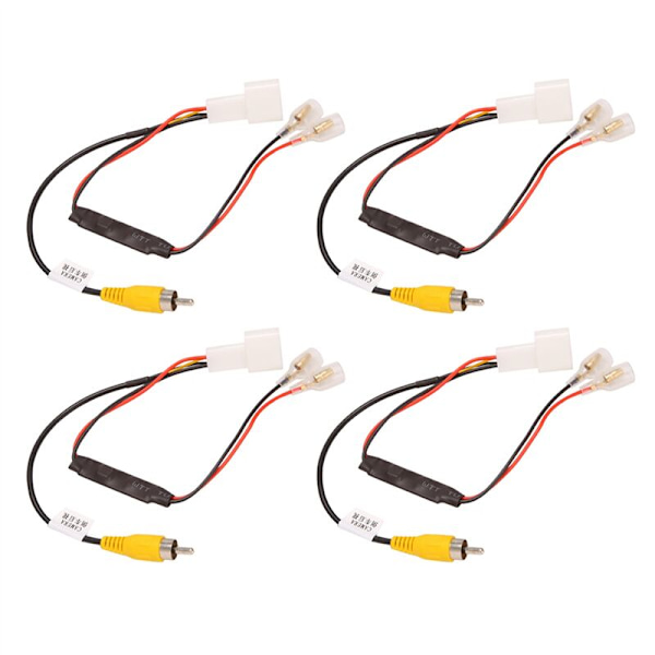4X Bil Bakkamera Retention Ledningsføring Stik Adapter Stik