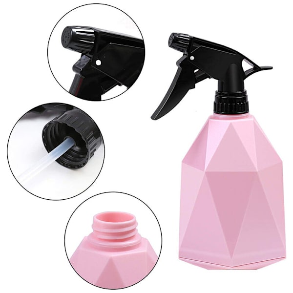 2 stk sprayflaske og blå plastflaske tom sprayflaske tåkeflasker for hagearbeid, rengjøring, 600 ml