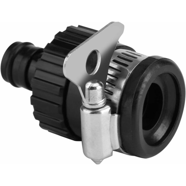 Universell vannkran-slangekobling for bilvask hageslange hurtigkobling kranadapter diameter mindre enn 16mm (svart)