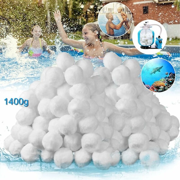 Suodatinpalloja, 1400g Uima-altaan Suodatinpalloja, Voi Korvata 54kg Suodatinhiekkaa, Sopii Erilaisille Suodatusjärjestelmille, Hiekka-Suodatin
