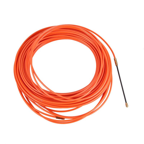 4 mm 30 meter orange ledningsdragare nylon elektrisk kabel dragare dragfjäder fiskband tråd