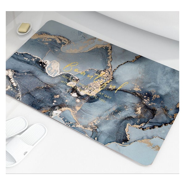 Liukumaton kylpymatto, Imuva lattiamatto 40 x 60 cm Pehmeä ja mukava suihkumatto, Diatomiitti kylpymatto kylpyammeelle, keittiölle, olohuoneelle ja kylpyhuoneelle