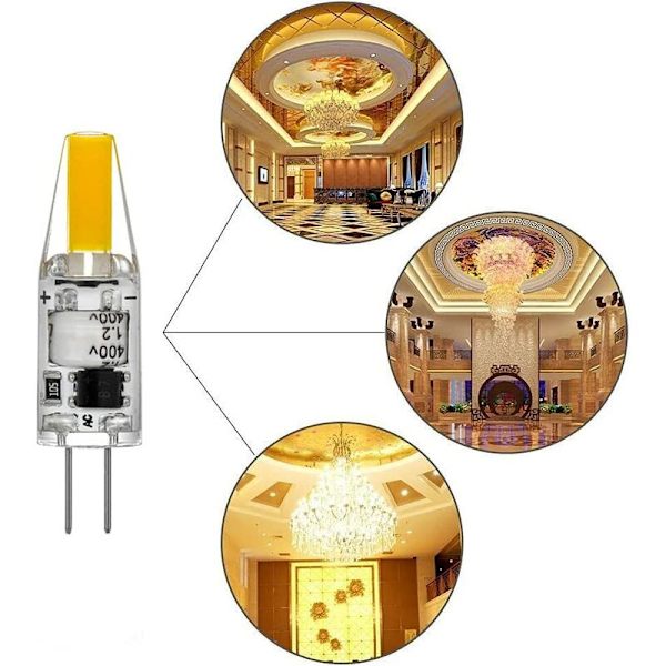 G4 LED 220V 3W 2700K varm hvid 160LM, silikone pærer erstatter traditionelle 30W halogenpærer, pakke med 5 enheder