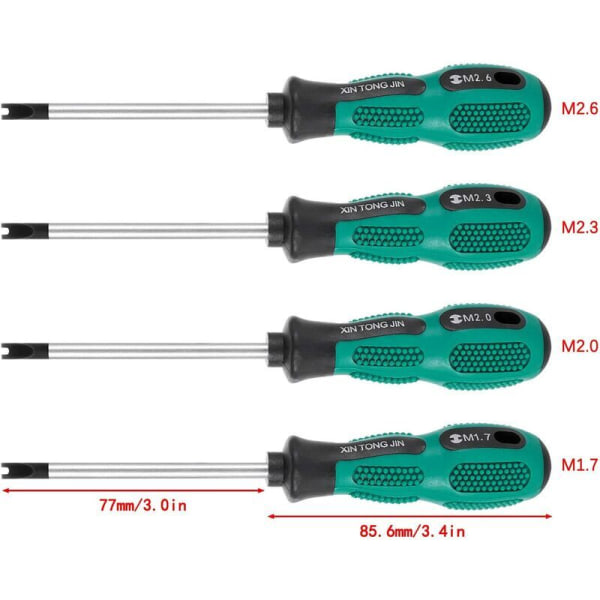 Skruvmejselset, U-gaffelskruvmejsel 4 st/set U-gaffelskruvmejsel Magnetisk skruvmejsel Spårskruvmejsel Multifunktionshandverktygssats CR-V