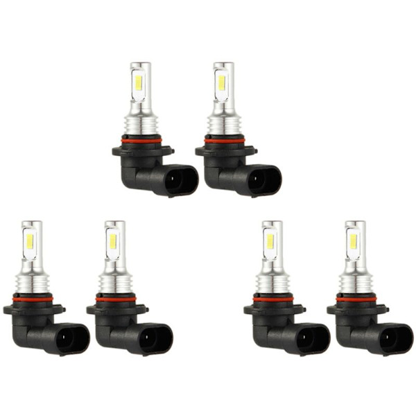 6x 9005 HB3 LED-forlygtepæresæt, 35W 4000LM 6000K hvidt kraftigt lys