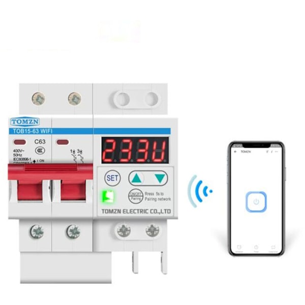Ewelink Fjärrkontroll WIFI Smart Säkerhetsbrytare med Överspänning och Underspänningsskydd LCD-display