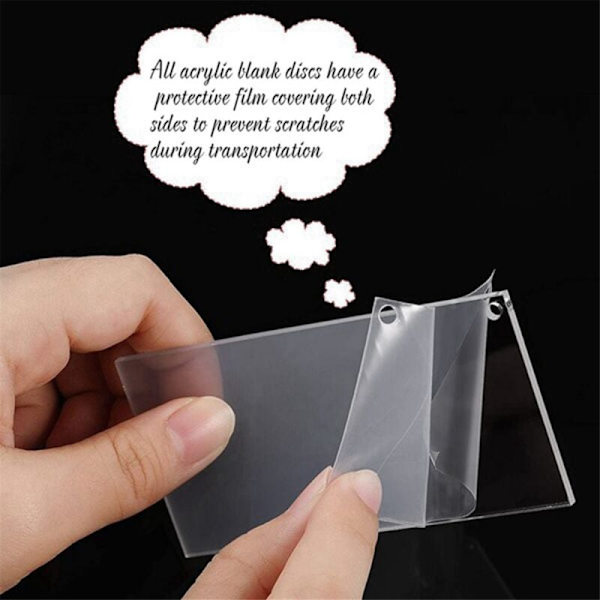 30 akryylin avaimenperän aihion sarja, akryyli koriste vinyylille ja DIY:lle