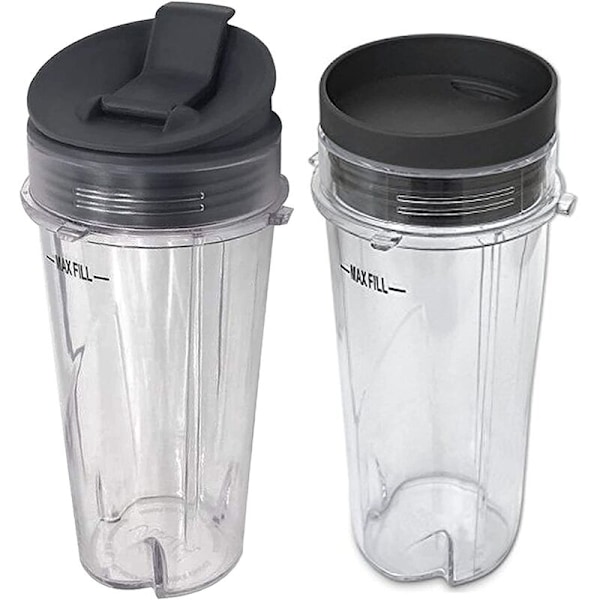 Blender Cup Replacement Parts with Lid 16 Ounce, Compatible with Ninja Blender Accessories BL770 BL780 BL660