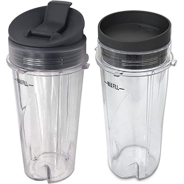 Blenderkop-Reservedele med Låg 16 Ounce, Kompatibel med Ninja Blender Tilbehør BL770 BL780 BL660