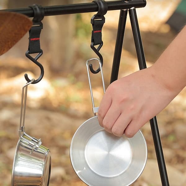Utendørs Camping Rack Hook Plast Stål Spenne Stropp Spenne Skinne Hook Bærende Hook Frakk Hook S Hook B