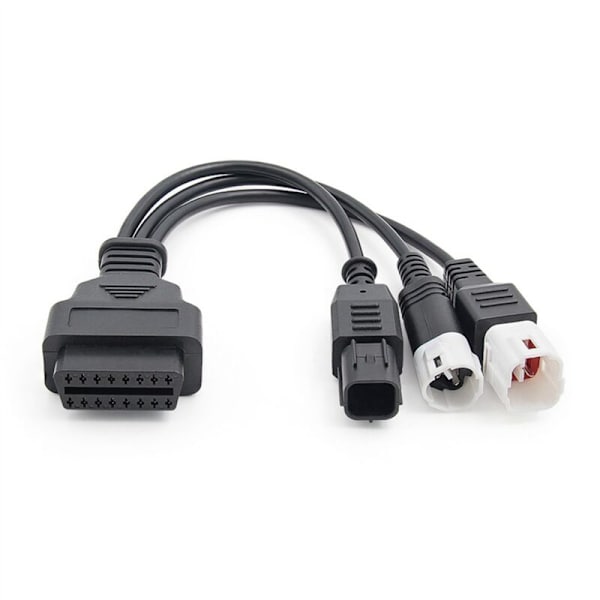 2X for 3Pin/4Pin 6Pin Motorsykkel OBD Diagnostisk Canbus Kontaktkabel OBD2 3 In1 Pluggadapter
