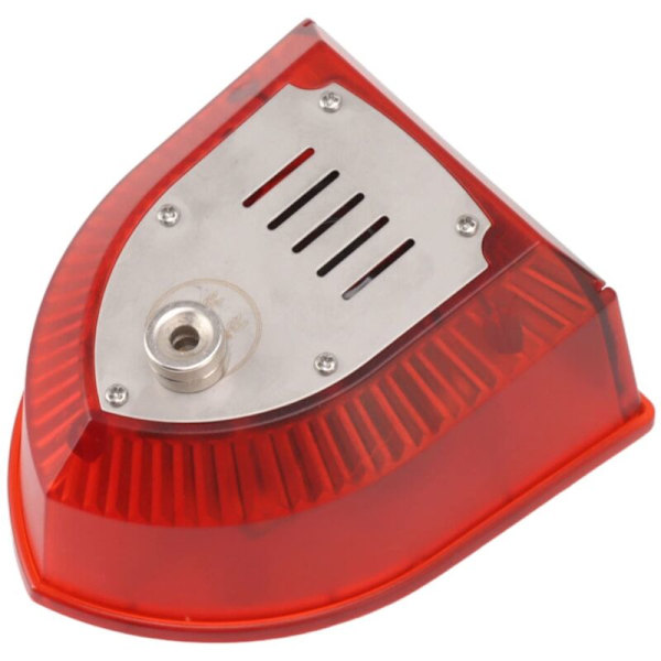 Solcellsdriven Djurskrämmare Alarm, Utomhus Säkerhetssiren med 6 Blinkande LED-lampor, 129 DB Ljud, för Fruktodling, Te, Trädgård, Villa, Gård, Kanin, Räv