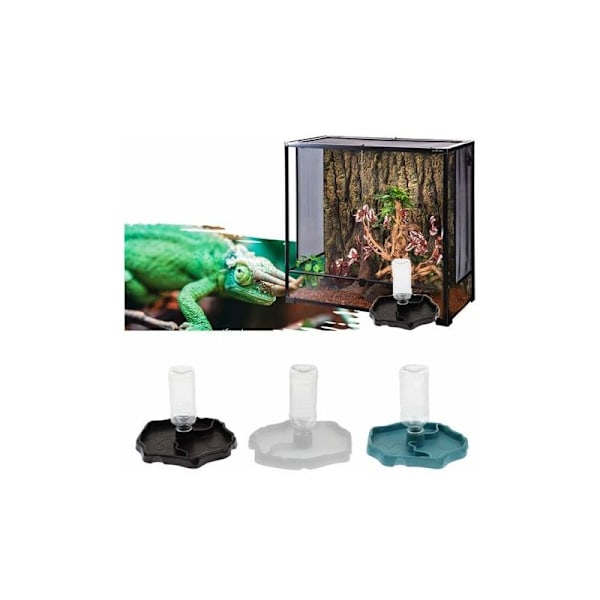 Bärbar Vattendispenser med Plastfat för Reptiler Sköldpadda Gecko - 1