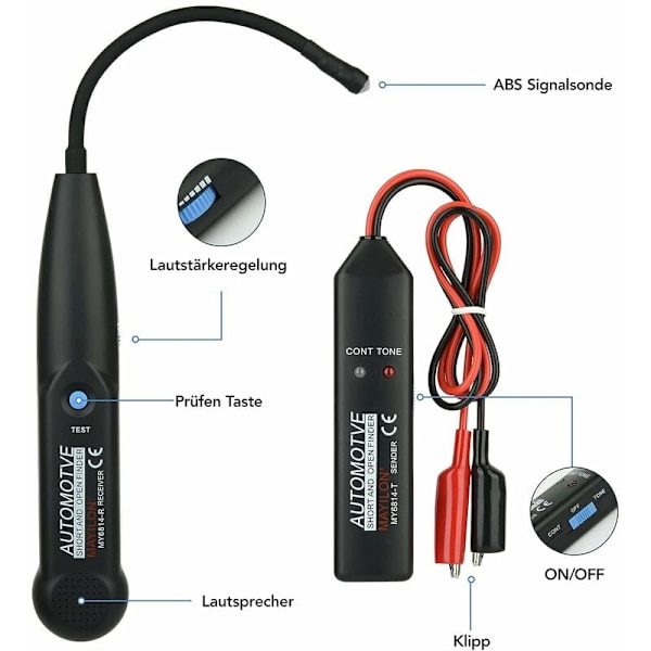 Kabel Finder - Multifunktionel Robot - Professionel Kabelbrud Finder - Ledningsfinder Værktøj til Kontinuitetstest, Netværksvedligeholdelse
