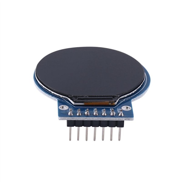 2x 1,28 tum HD IPS Färg TFT LCD Displaymodul, 7-stifts Rund Kretskort, PCB RGB LED Rund Skärm