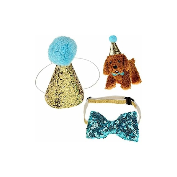 Hundehat og butterfly, 2 stykker (LYSEBLÅ) -