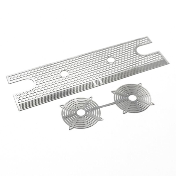 Til TRX4 Simulation Wire Mesh Tank Radiator, Modificeret & Opgraderet Tilbehør, Sort