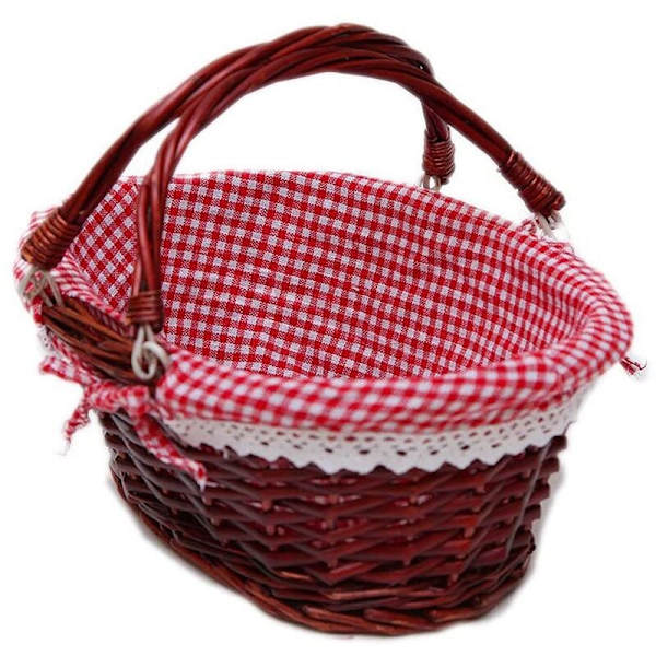 Fletkurv Gavekurv Picnickurv Slikkurv Opbevaringskurv Vinkurv med Håndtag Æg Bryllupskurv