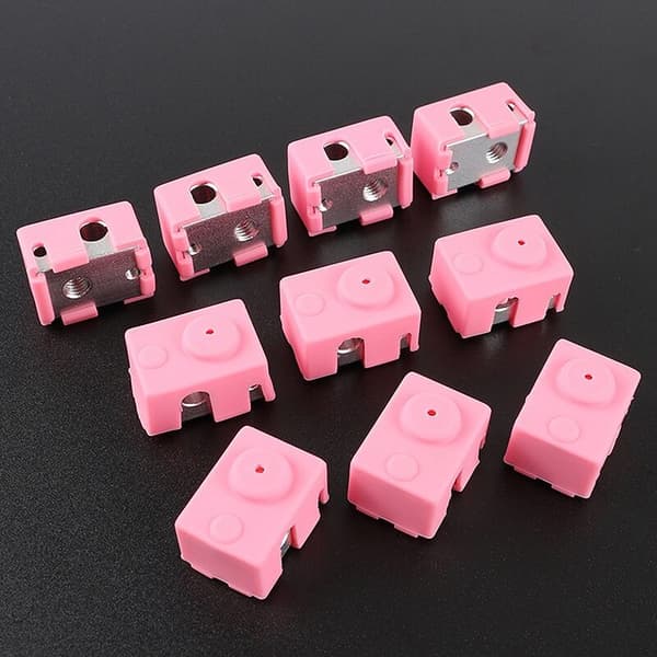 3D-printer tilbehør til PT100 silikoneetui, højtemperatur aluminiumsetui -V6 10PCS