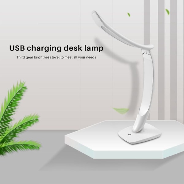USB-bordlampe LED-skrivebordslampe Studie Leselys Lys Foldbar LED-skrivebordslampe for barn Lesing og lekser