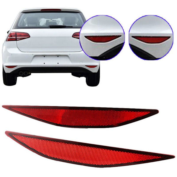 Takapuskurin peiteheijastinmerkki punainen linssi 5GG945106 5GG945105 Golf MK7 2013 2014 2015 2016 2017
