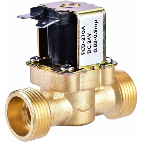 Veden hana 3/4\" Messinkinen sähkömagneettinen solenoidiventtiili Normaalisti suljettu DC 24V 220mA veden ohjaukseen