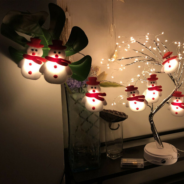 Julemann Lyslenke, 3M - 20 LED Julelys, Julepynt med 2 Lysmoduser for Hjemmet, Hage, Rom og Dekorasjon