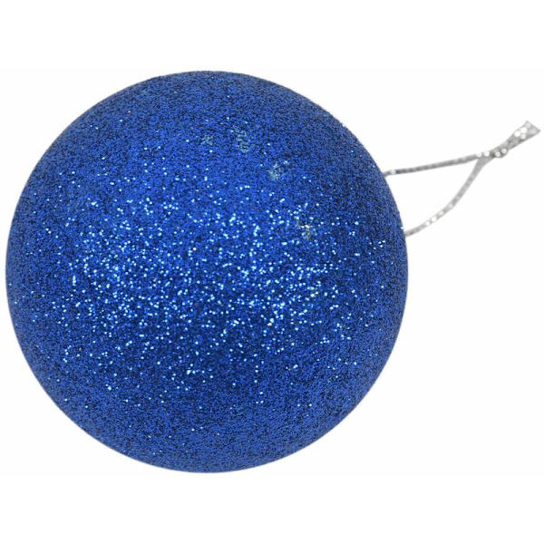 24 stk juletrepyntkule 6 cm diameter for anheng og årsdekorasjon (kongeblå)