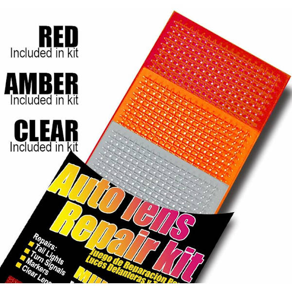 Auton linssin korjaussarja monipakkaus Auton valot halkeaman korjauskalvo Päävalon takavalon korjaustyökalut 3 kpl Mukana kirkkaat värit Amber Red