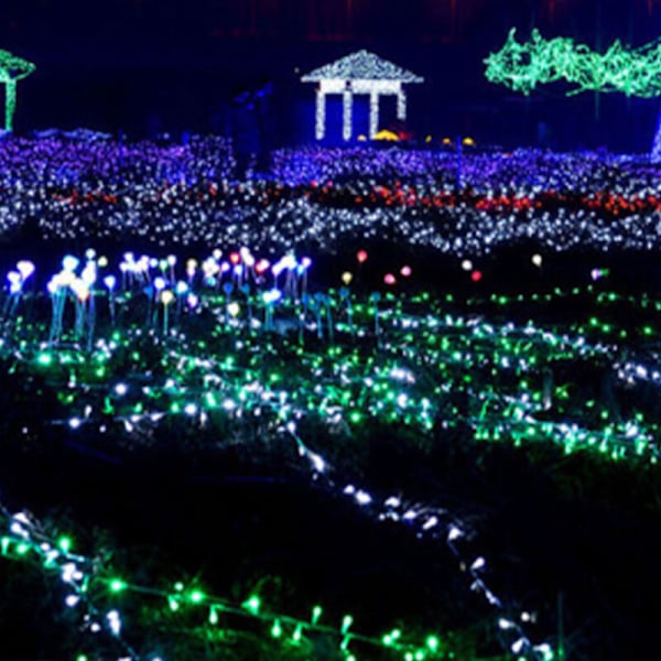 Julnätlampor 320 LED 3m x 2m 8 Ljuslägen Stickkontakt för Buske Trädgård Fest Bröllop Semester Flerfärgad