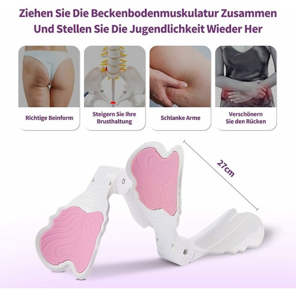 Rumpa Tränare, Elastisk Rumpa Tränare för Kvinnor, Bäckenmuskel Korrigering Åtdragning, Postpartum Träning (Rosa)