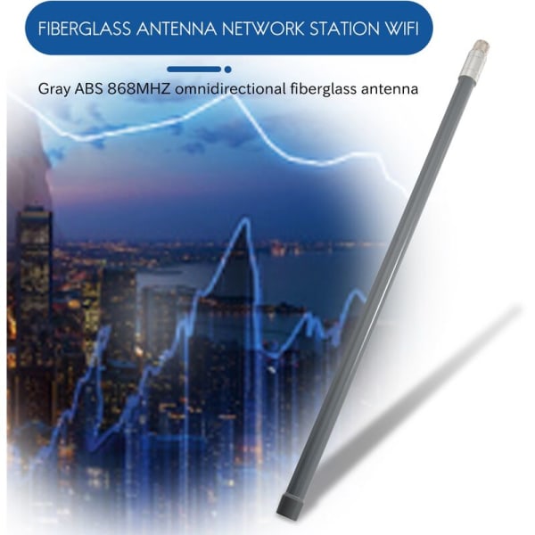 868MHz Omni Fiberglass Antenna 10DBi Antenn Utomhus Takmonterad Övervakning UHF IOT RFID LoRaWAN Övervakningsantenn för Utomhus Hög Förstärkning