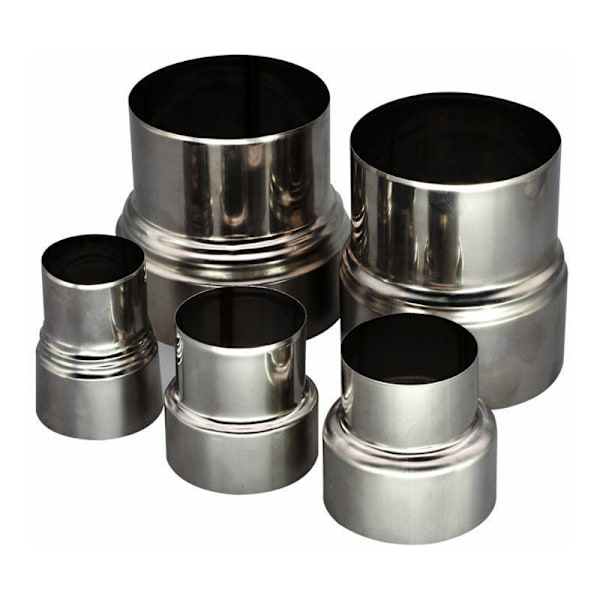 Adapter för rökrör i rostfritt stål - Ø80mm / Ø60mm（1 st）