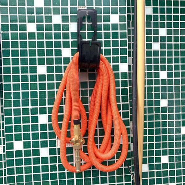 2 stk. Have Slangeholder Bærbar Hanger, Vægmonteret Hanger Beslag, Vandingsslangeholder Hjem Have, Sort