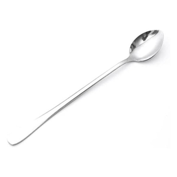 Rustfrit Stål Spiseske til Kaffe Suppe Te Glat Bestik med Langt Håndtag (2)
