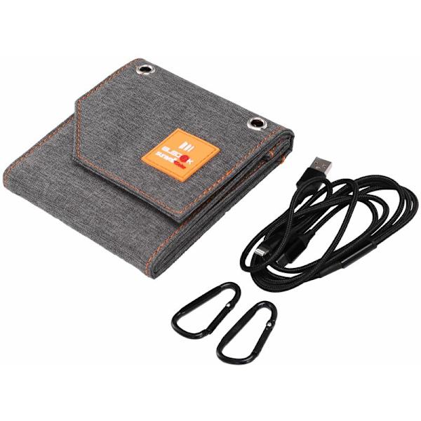 8W Fällbar Solpanel 5V Bärbar Batteriladdare USB-port Utomhus Vattentät Powerbank för PC Bil RV Båt