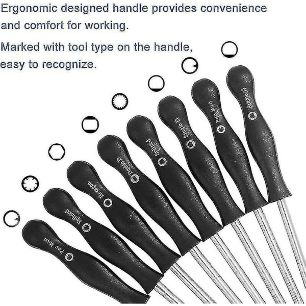 8 kpl:n kaasuttimen säätötyökalu kaasuttimen säätöruuvimeisseli d762438