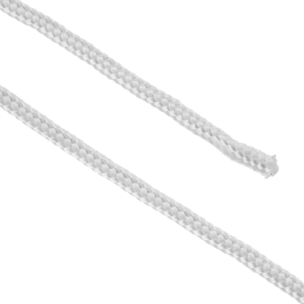 Flätat polyesterrep 20 m x 6 mm vitt