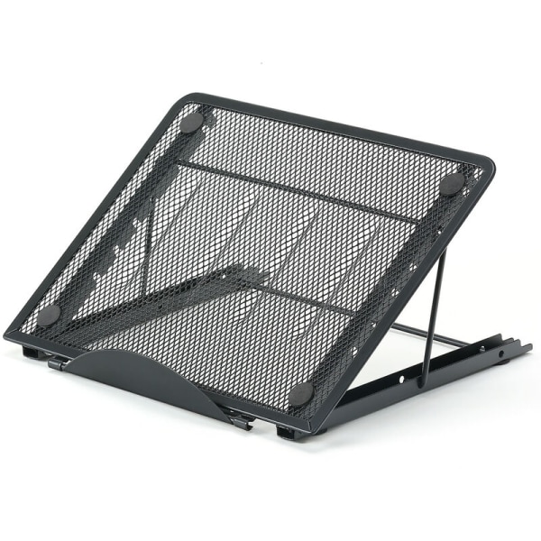 Multi-vinkel bærbar computer stand Ventileret bærbar computer stand Rustfrit stål Justerbar Ergonomisk Letvægts (Sort)