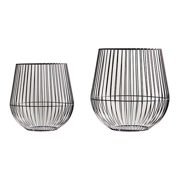 2 st Serie Nordisk Stil Svart Järntråd Nät Tealight Ljusstake LED Ljus Dekorationer