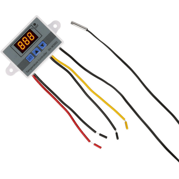 Termostat og temperaturprogrammering Lille digital termostat, intelligent temperaturkontrolkontakt, forsinket start, omvendt forbindelsesbeskyttelse T