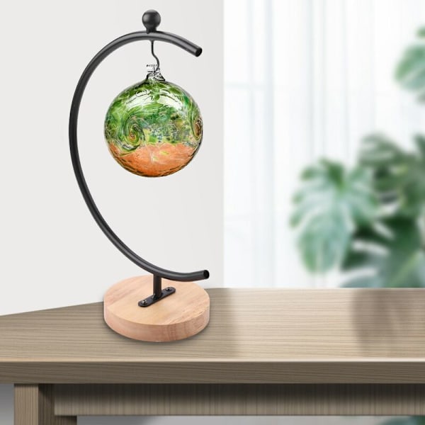 2 st Ornament Display Stativ Luftväxt Hållare Krukhållare Pothook Hållare för Hängande Glas Terrarium Häxkula