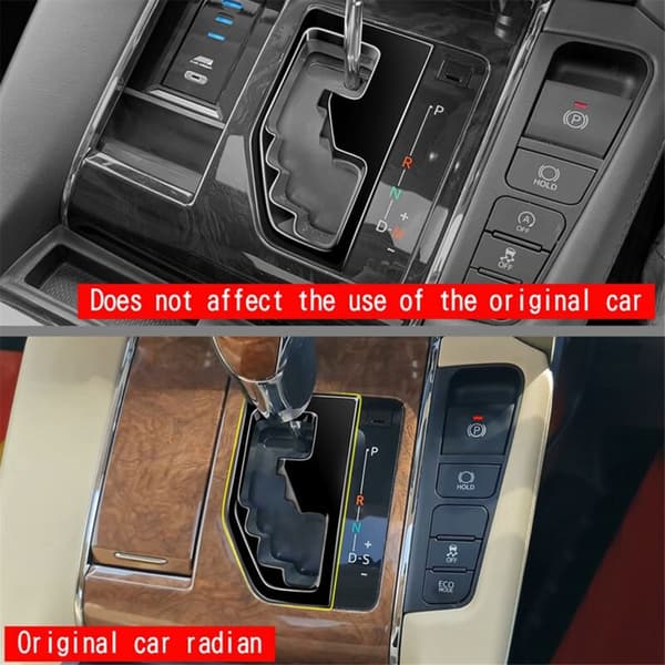 Til Alphard/Vellfire 30-serie 2015-2023 Center Console Gear Shift Panel Cover Biltilbehør Blank Sort RHD