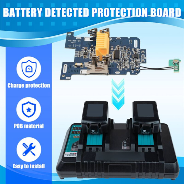 3 kpl BL1830 Li-ion akun suojakorttia PCB latausta varten 18V sähkötyökaluille BL1815 BL1860 LXT400 Bl1850