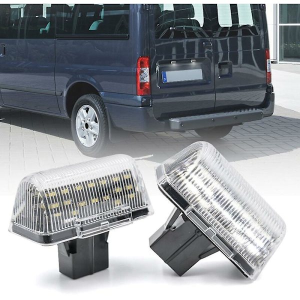 2 stk. Til Transit Mk6 Mk7 1985-2013 Til Transit 2002-2013 4388111 Led Nummerpladelys