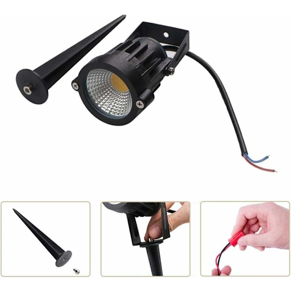12V LED Vedenkestävä Ulkoseinä Puut Liput Spottivalot Maisemavalaistus 5W COB Puutarha Piha Polku Maisema (Vihreä)