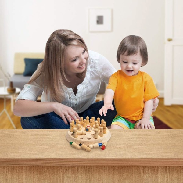 Tre Memory Match sjakkspill for barn, pedagogiske smarte logikkspill og hjernetrim for barn Tidlig utdanning Familiefest Uformelle gaver
